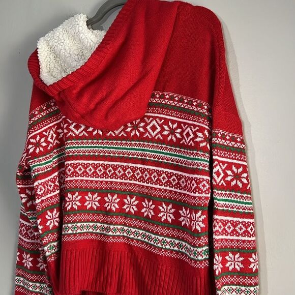 Holiday Snowflake Hooded Sweater - Picture 6 of 7